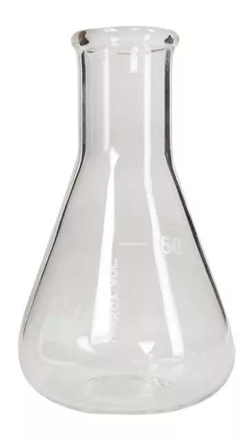 Erlenmeyer Flask, Standard Neck, 50ml, Pack of 12 by Go Science Crazy