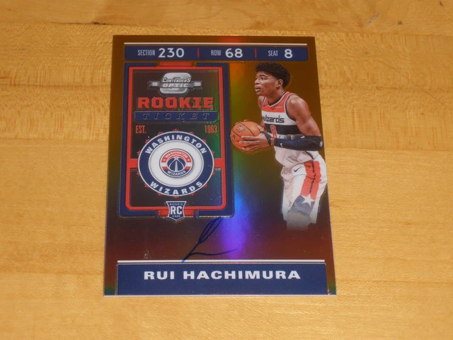 2019-20 Contenders Optic Rookie Variation Orange Prizm Auto Rui Hachimura /25 RC