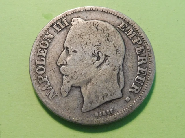 Second Empire, 2 Francs Napoléon III tête laurée, 1868 A Paris