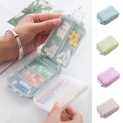 Scatola pillola portatile dispenser tablet medicina da viaggio scatola portaoggetti casa