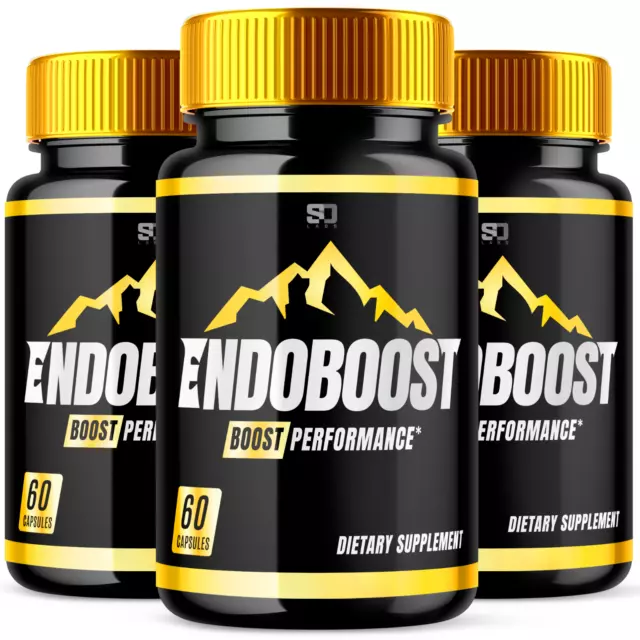 (3 Paquete) Suplemento Endoboost para Hombres, Endo Boost Píldoras de Salud Masculina (180 Cápsulas)