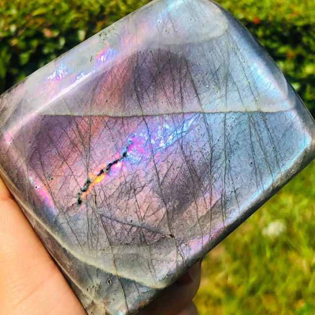 1.77LB Natural Purple Labradorite Quartz Crystal Mineral Spectrolite Healing