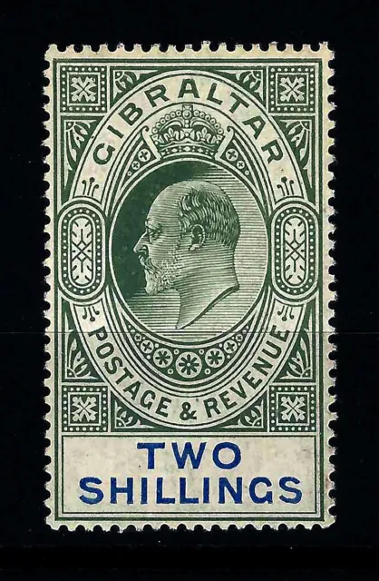 Gibraltar Sc 59 / SG 62 Stamp - King Edward VII KEVII - Two Shillings 1905