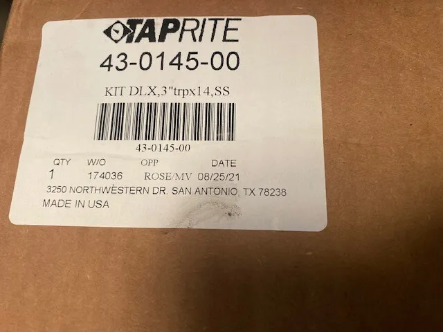 TapRite 43-0145-00 Premium Triple Faucet Dispense Kit (NEW)