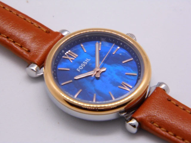 Fossil Uhr Damenuhr Lederarmband Braun ES4701 Neu mit Etikett