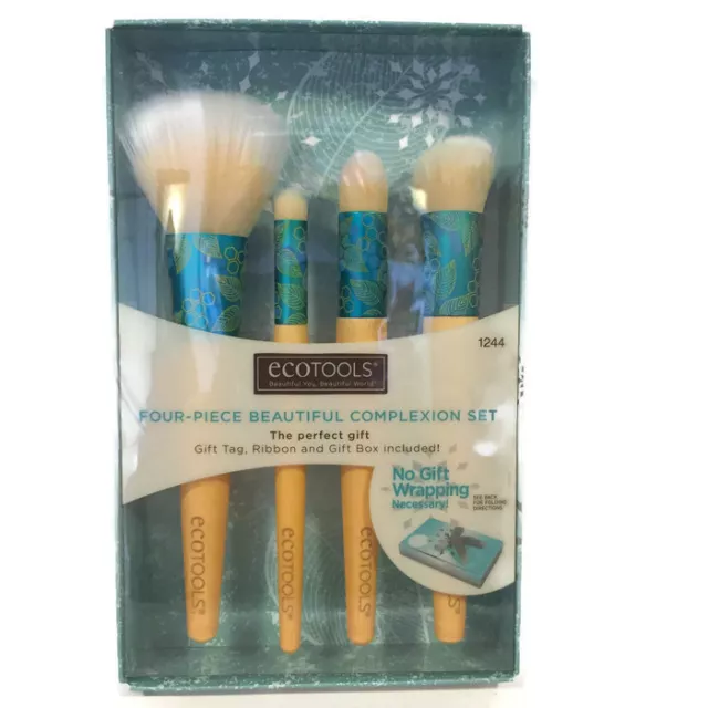 ECOTOOLS 4 PIECE BEAUTIFUL COMPLEXION BRUSH SET -Box Damaged