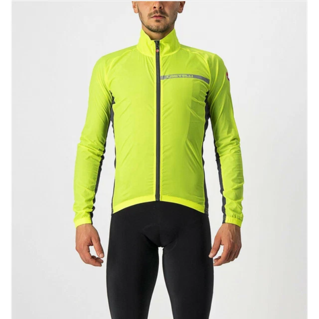 Castelli Mantellina Antivento Squadra Stretch Yellow Fluo/Dark Gray