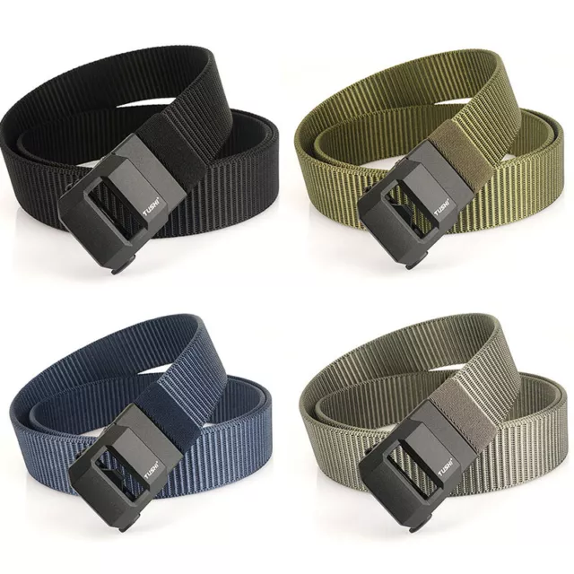 Mens Nylon Belt Waistband Quick-Release Buckle Belt Quick Drying Elastic Trouser