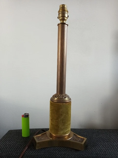 Ancien - Grand Pied de Lampe en Bronze