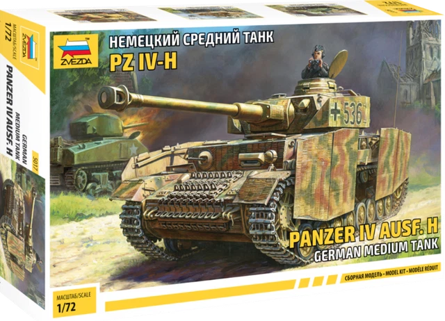 Maquette 1/72 Pz.Kpfw.IV Ausf.H Kit Char Moyen Allemand à assembler...