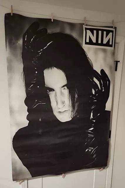 Rare Vintage Nine Inch Nails Huge 59"x40" Trent Reznor Record Store Promo Poster