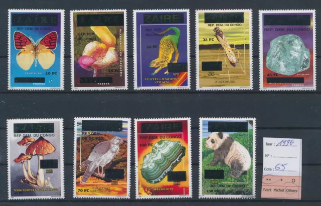 LR50534 Congo 1996 overprint nature fauna flora fine lot MNH cv 65 EUR