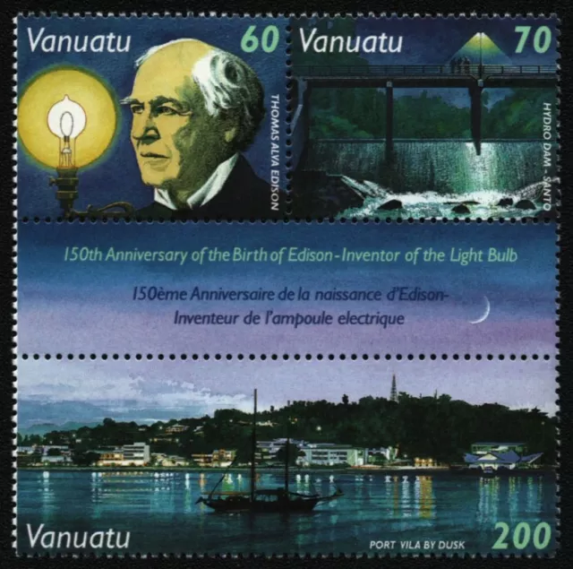 Vanuatu 1997 - Mi-Nr. 1044-1046 ** - MNH - Schiffe / Ships - Edison