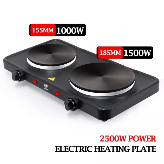 2.5KW Double Twin Dual Hot Plate Electric Multi-function Table Top Cooker Heat