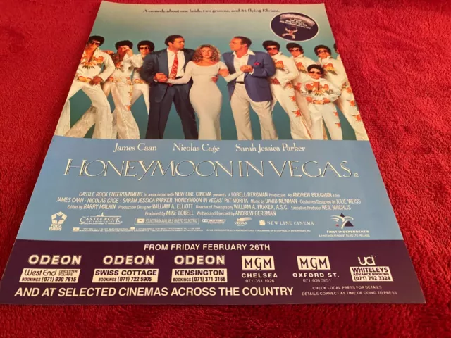 Pad13) Filmwerbung 12X9" Flitterwochen In Vegas, Sarah Jessica Parker & James Caan
