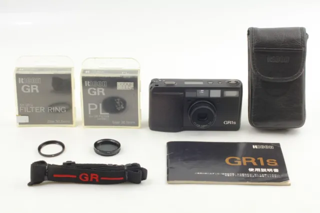 LCD Works [NEAR MINT w/ Filter] Ricoh GR1s Black Point & Shoot Film Camera JAPAN