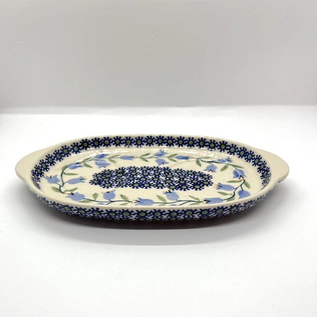 Polish Pottery Boleslawiec TRAY for Sugar and Creamer Hand Made Oval 2