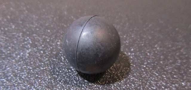 Neoprene Rubber Ball, Black, 55A, 2.0 Dia