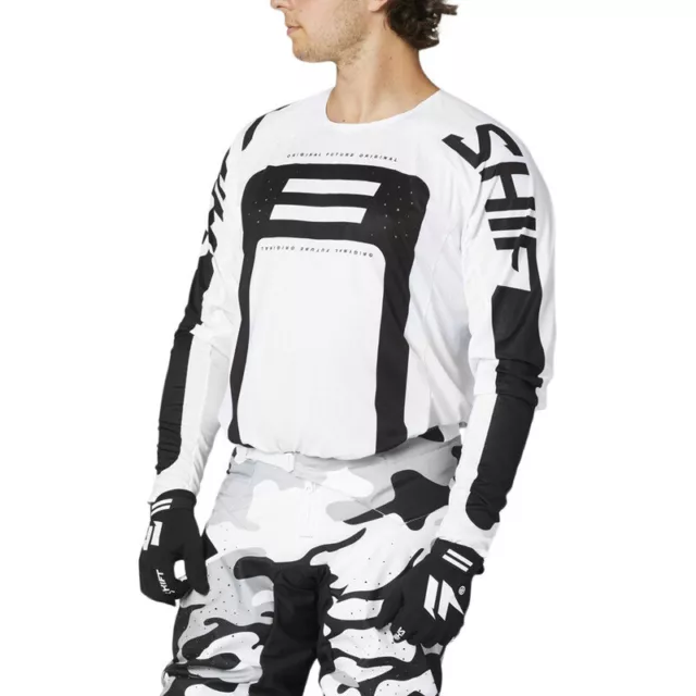 NEW Shift MX 3LACK Label G.I./Mainline White/Black Motocross Dirt Bike Gear Set