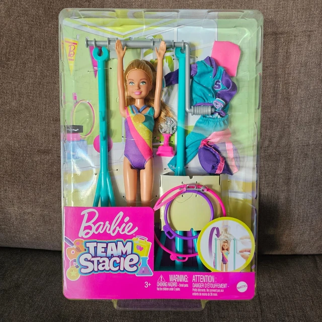 Barbie team stacie doll sale gymnastics playset with accessories