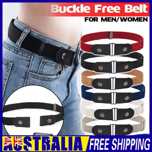 Buckle-free Elastic Invisible Comfortable Womens No Bulge Hassle Belt for Jeans