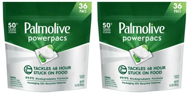 Palmolive Dishwasher Detergent Pods, 14.2 Ounce, 36 Count, Pack of 2