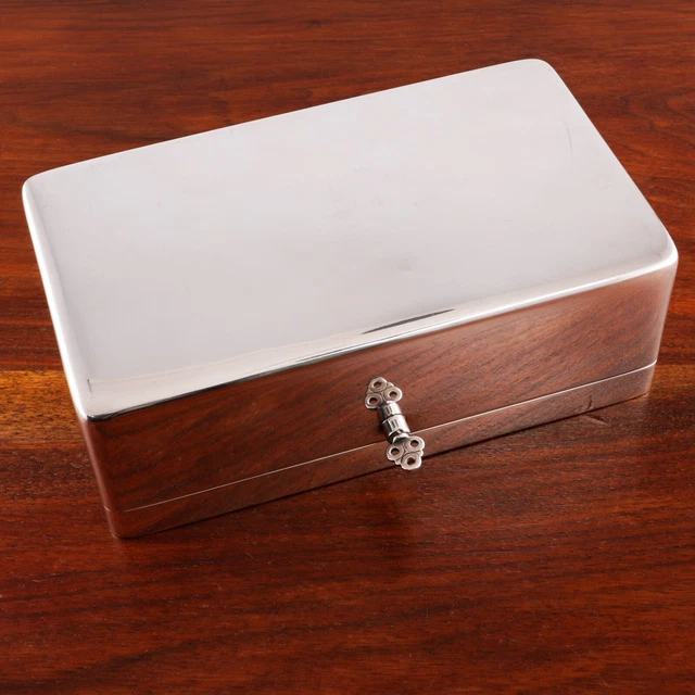 Tiffany Arts & Crafts Sterling Silver Jewelry Lock Box #16067 No Mono