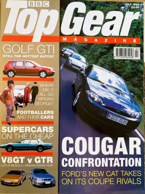 TOP GEAR MAGAZINE JUL-1998 - Ford Cougar, Peugeot 106 Rallye, Skyline GT-R