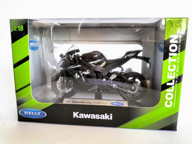 Motorcycle Toy Welly Kawasaki Ninja Zx 10r Green 1 18 Metal