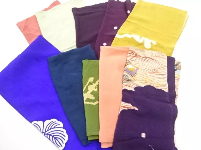 11137# Japanese Kimono / Furoshiki / Set Of 10