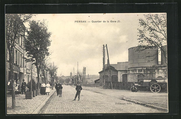 CPA Persan, Quartier de la Gare