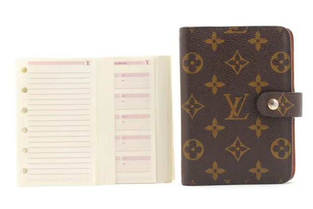 Authentic Louis Vuitton Monogram Agenda GM 4 Ring Notebook Binder Albu –  Selors