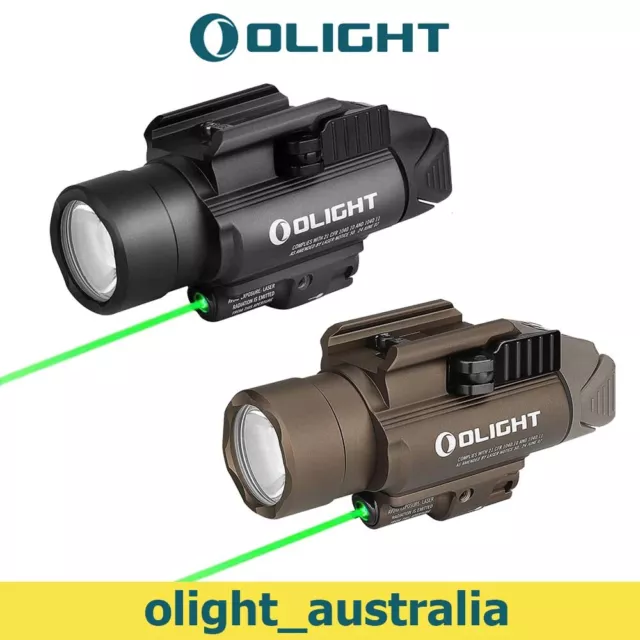 Olight Baldr PRO Tactical LED Flashlight Rail Mounted Green Laser Weaponlight AU