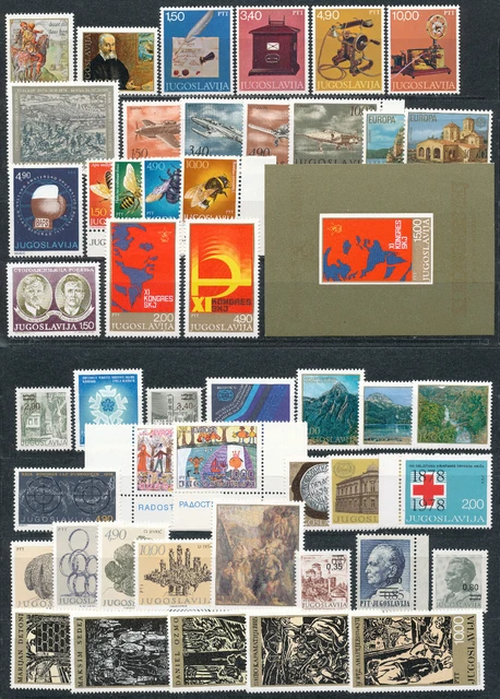 Jugoslawien Lot aus Jahrgang 1978 + MH 1 postfrisch