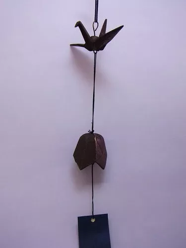 Japanese Wind Chime Bell Iwachu Nambu Cast Iron Temple Bell Origami crane Japan