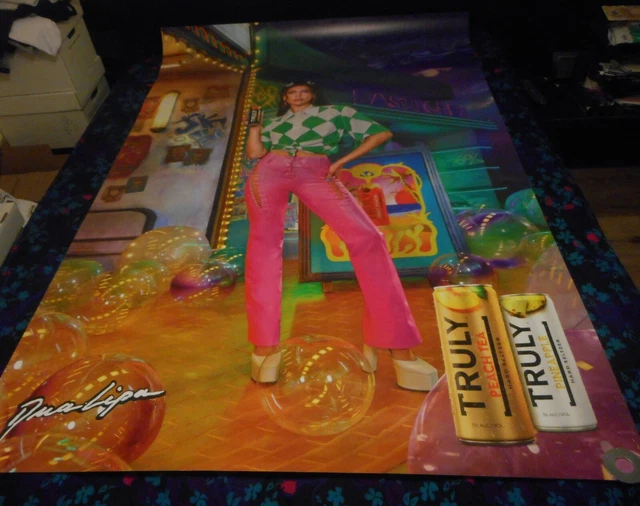 DUA LIPA - Truly Hard Seltzer - Original Ss Huge Promo Poster #2 $100.