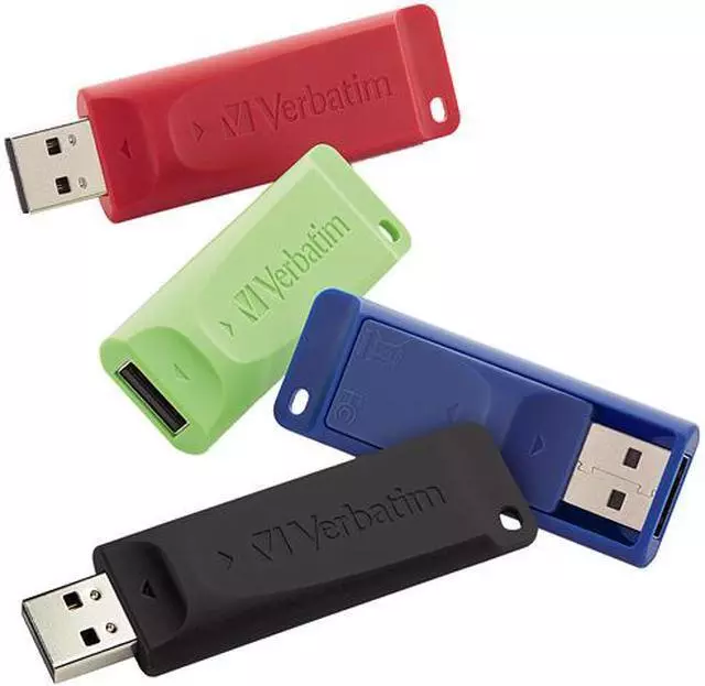 Verbatim USB Flash Memory Stick Pen Drive Back Up Retractable 8GB 16GB 32GB 64GB