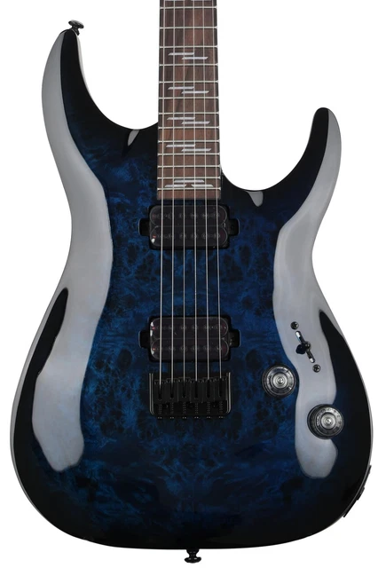 Schecter Omen Elite-6 Electric Guitar - See Thru Blue Burst