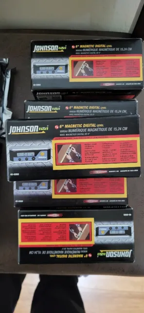 Johnson 40-6060 Magnetic Digital Level 6" unused new-in-box