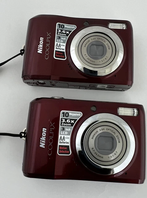 *Lot of 2* Nikon Coolpix L20 Digital Camera 3.6x Optical Zoom 10.0 MP  ShipsFAST