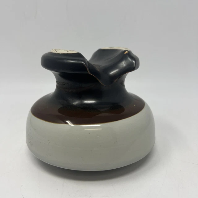Vintage Large Antique Chance 3 Tier Mushroom Porcelain Insulator In Grey & Brown 3