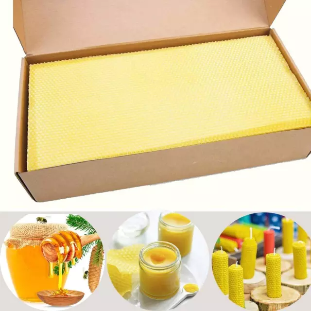 Natural Beeswax Sheetsbeeswax Honeycomb Sheets Wax Foundation Sheets 30Pcs