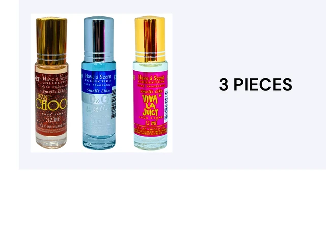 Women's Assorted Roll-On Perfume Oil Set - 6 Pieces, 12ml Each - Travel Size Fragrance Oils (Limited Time)