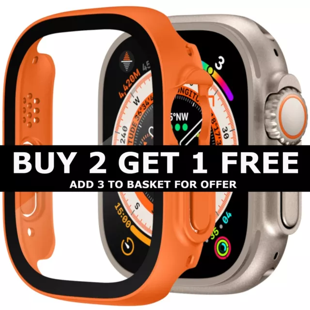 For Apple Watch Ultra 1 / 2  49mm Case Screen Protector Full Protective Cover