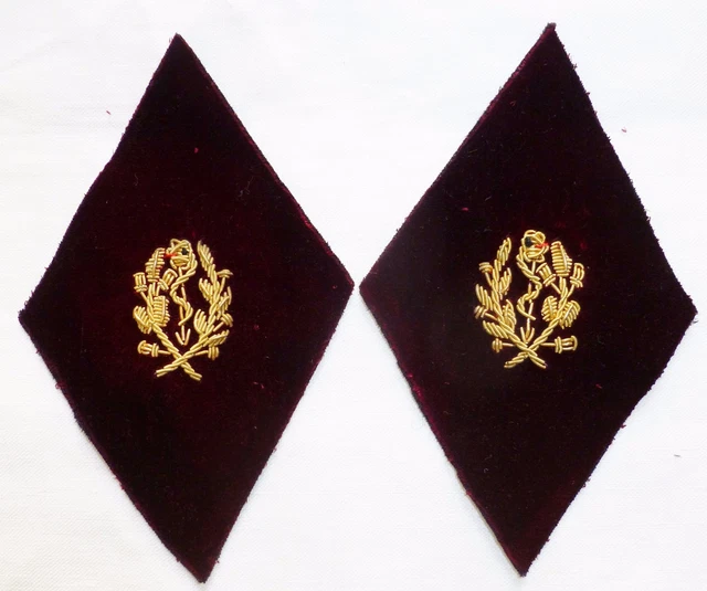 Losange tissu modèle 1945 brodé or cannetille POSTE AUX ARMÉES ORIGINAL Losange tissu modèle 1945 brodé or cannetille POSTE AUX ARMÉES ORIGINAL
