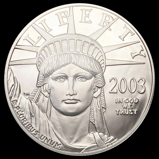 2003-W 1oz Platinum $100 Liberty CLOSELY UNCIRCULATED
