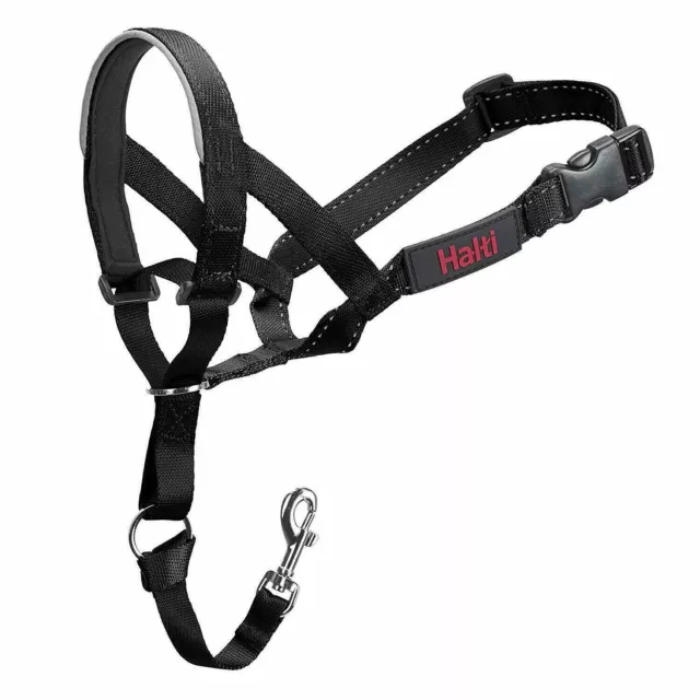 HALTI HEAD COLLAR BLACK For Dog Different Sizes 1/2/3/4/5 Choose ROYAL MAIL 48