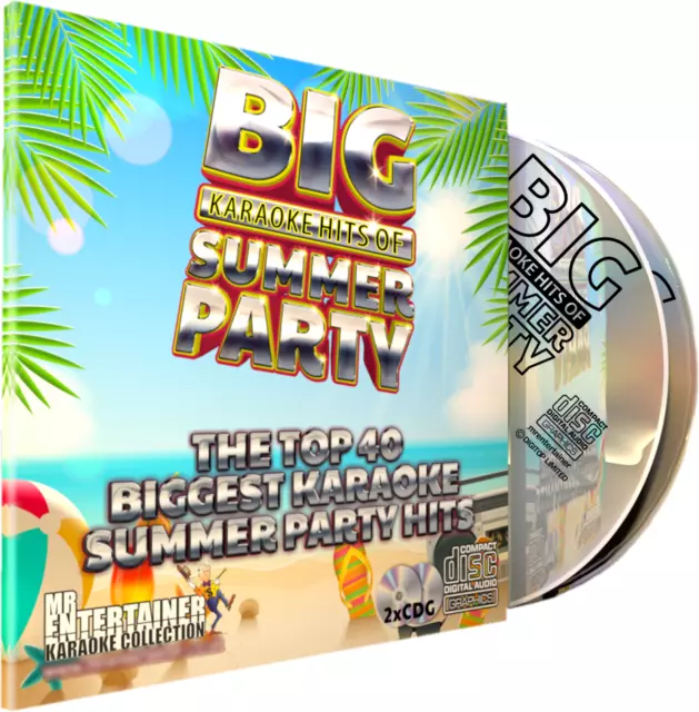 Karaoke festa estiva. Mr Entertainer Big Karaoke Hits doppio CD+G/CDG Set di dischi