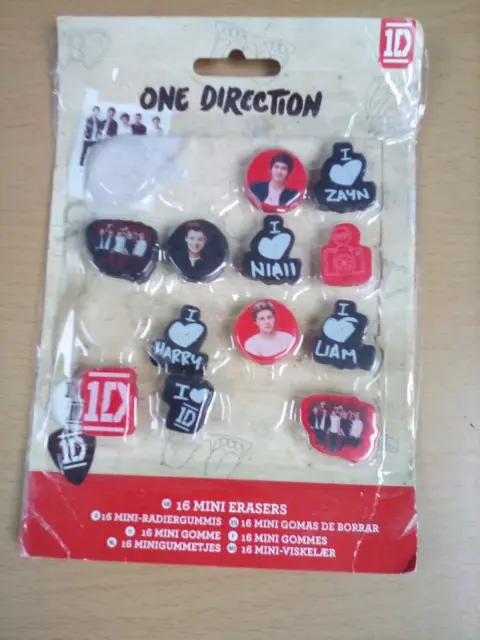 One Direction 1D mini Erasers Rubbers New but some missing