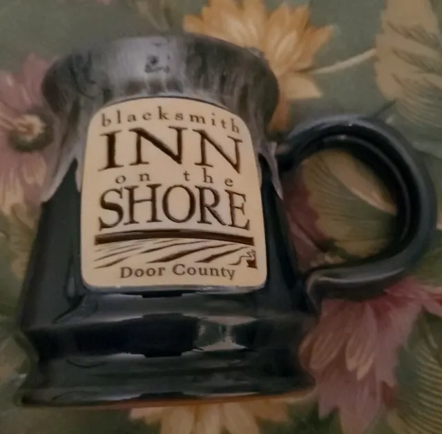 Deneen Pottery Drip Mug ~ Blacksmith Inn On The Shore ~ Door County ~ 12oz